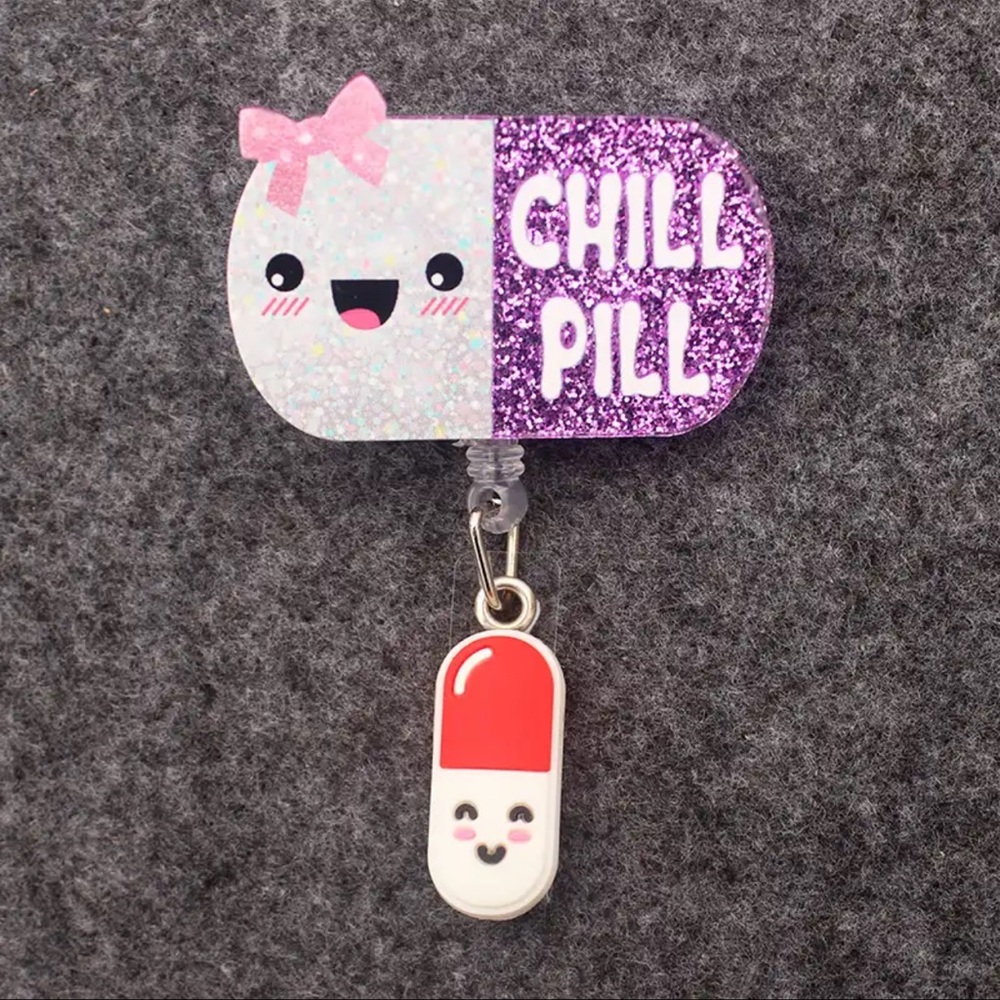 Super cute Nurse healthcare hospital character badge holder - Picture 2 of 11